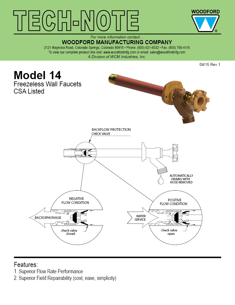 Woodford Model 14 Freezeless Faucet